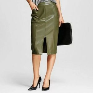 Who What Wear Faux Leather Skirt